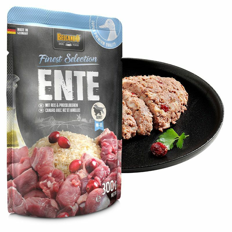 Belcando Ente mit Reis und Preiselbeeren