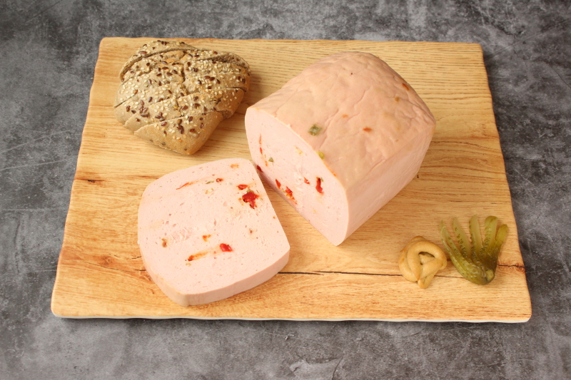 Pikant Leberkse geschnitten